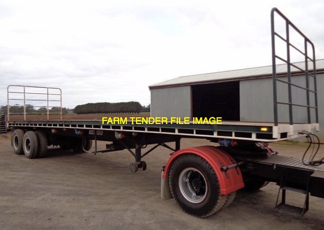 36FT Bogie Flat Top Truck Semi Trailer For Sale Trucks
